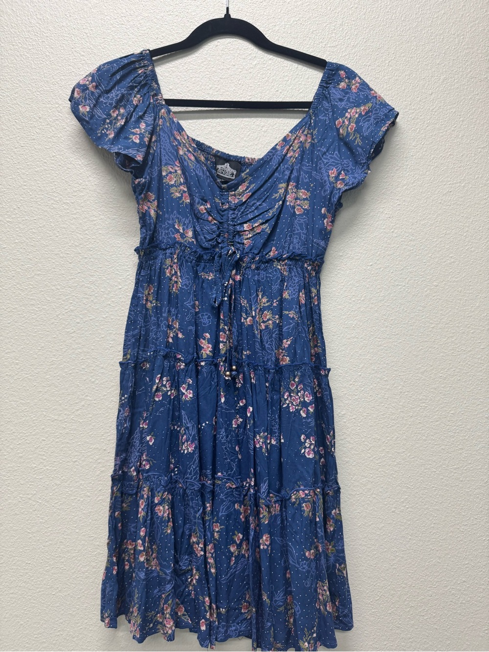 NWT Angie Blue Floral Tiered Summer Dress, Summer Dresses, Multiple Sizes